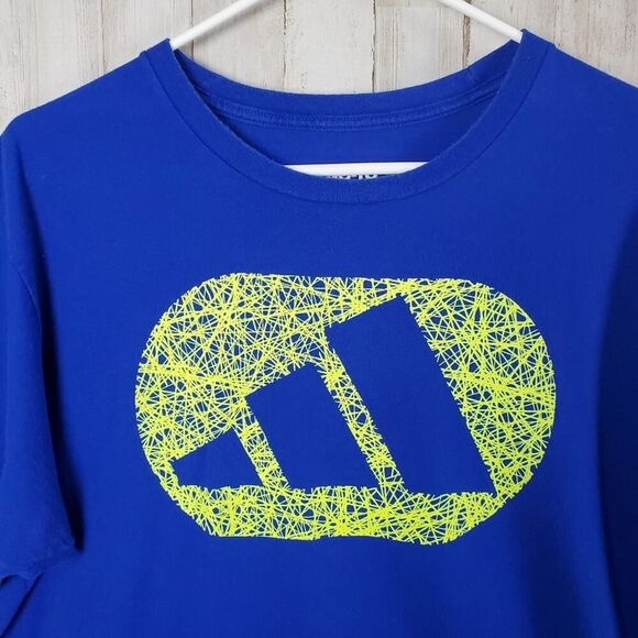Adidas Men's Blue Graphic T-Shirt - Picture 4 of 8